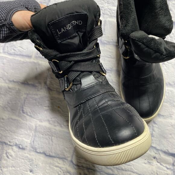 Land's End Winter Boots in Black - Picture 4 of 7